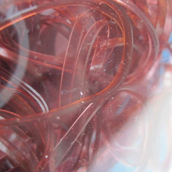 100 Goody Translucent Reddish Pink Plastic Poly Ouchless Elastic Pony Hair Bands - Picture 11 of 12